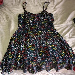 Flowy Floral Thin Strap Dress